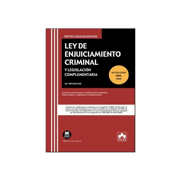 Ley de enjuiciamiento criminal y legislación complementaria