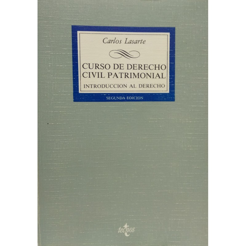 Curso de derecho civil patrimonial. Introducción al derecho