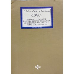 Derecho concursal. Procedimientos sucesorios. Jurisdicción voluntaria. Medidas cautelares