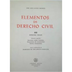 Elementos de derecho civil III -  Derechos reales Vol.1º Posesión y propiedad