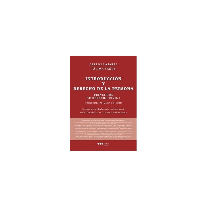 Principios de derecho civil I. Introducción y derecho de la persona