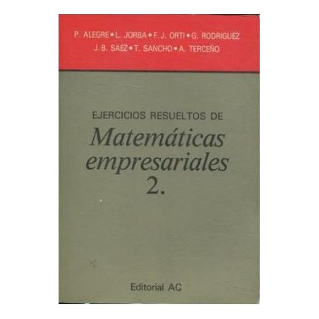 Ejercicios resueltos de Matemáticas empresariales 2