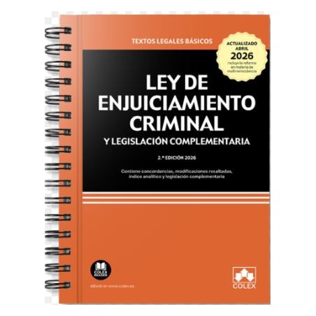Ley de enjuiciamiento criminal y legislación complementaria. Anillas.