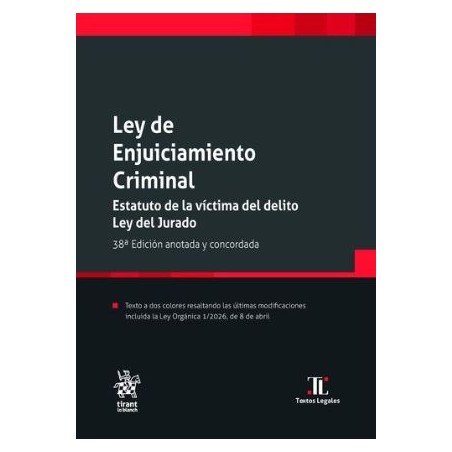 Ley de enjuiciamiento criminal. Estatuto de la víctima del delito. Ley del jurado
