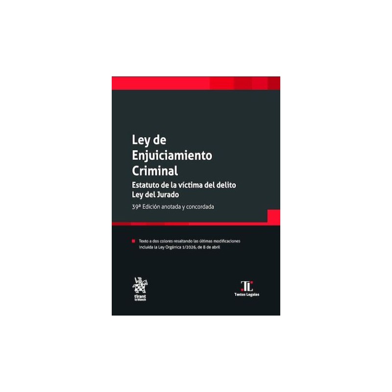 Ley de enjuiciamiento criminal. Estatuto de la víctima del delito. Ley del jurado